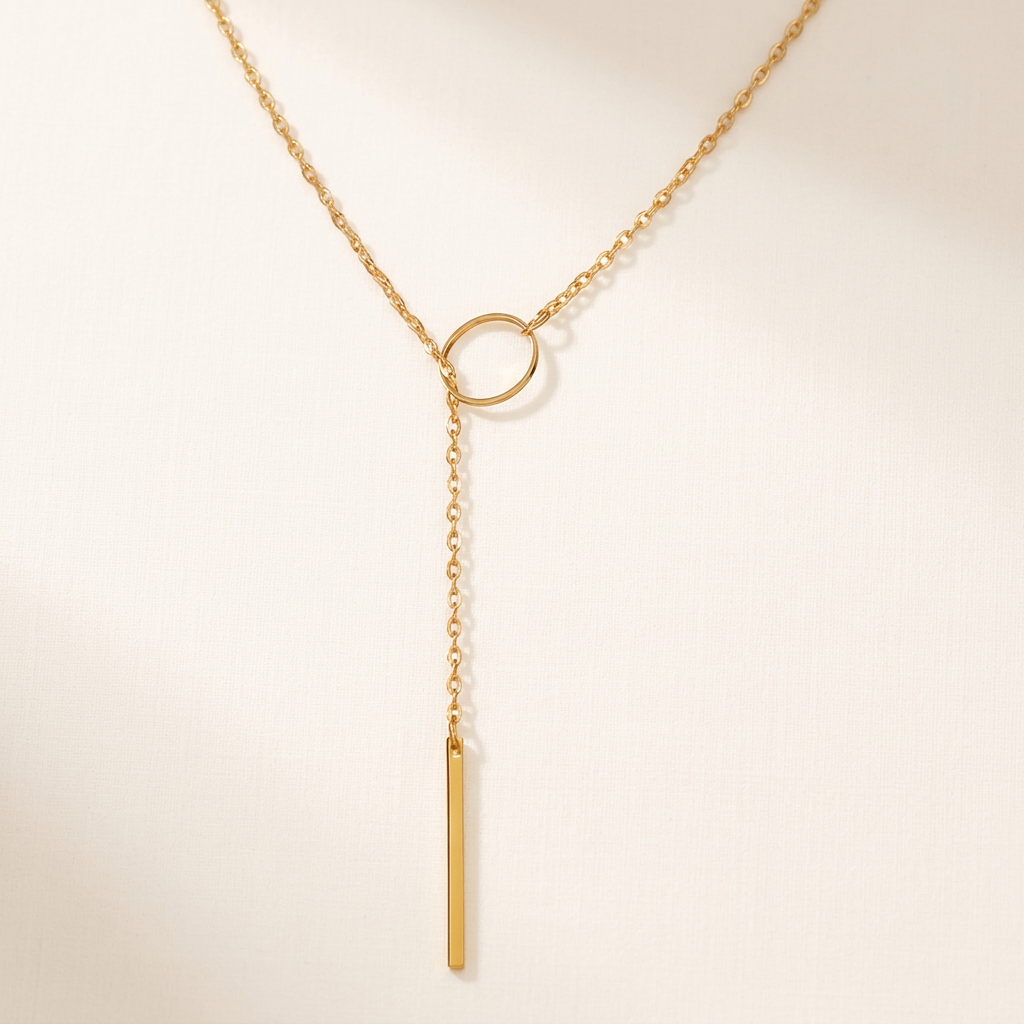 Clean necklace product shot
