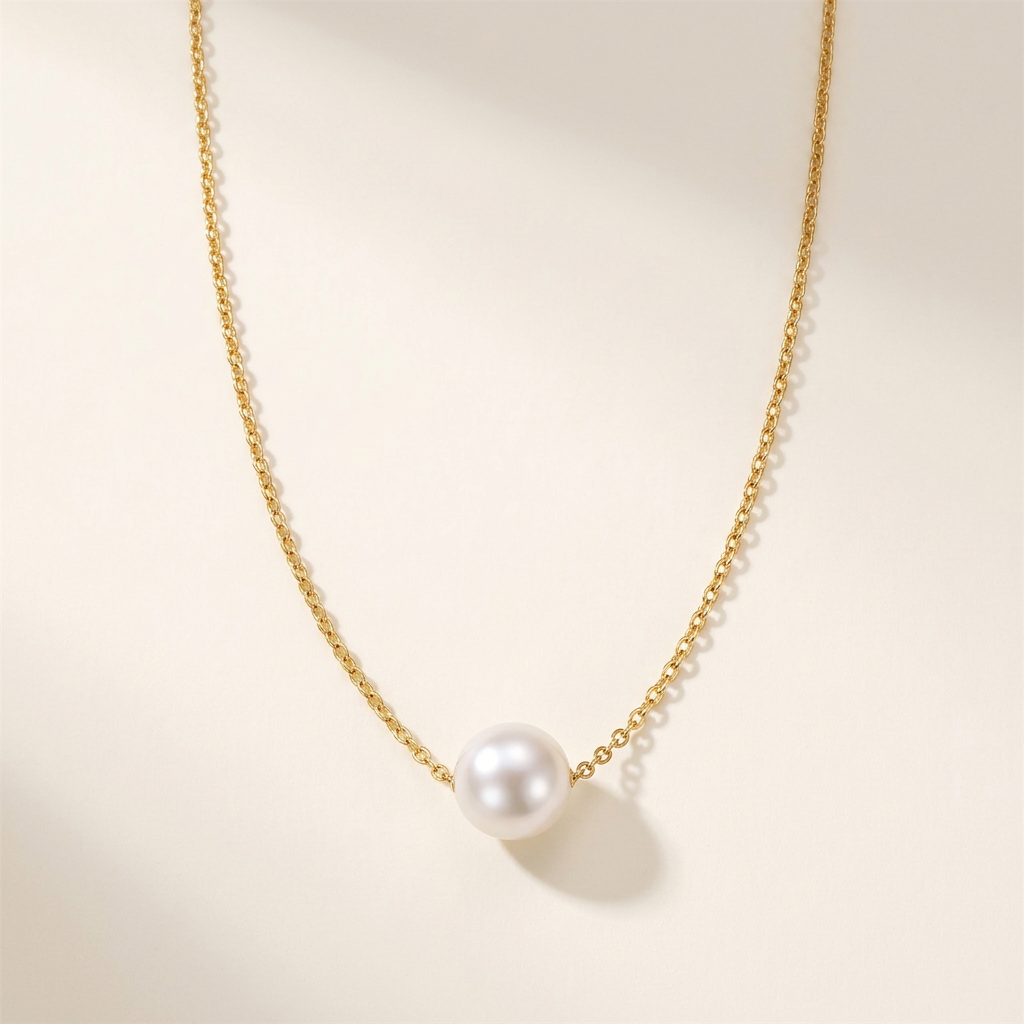 Single-pearl necklace main product photo